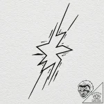 Tattoo design a lightning bolt, sleek and ene… – tattoo sketch (№1752907858_0, 19.07.2025 06:50) — tattoovalue.net