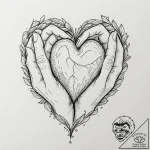 Tattoo sketch a heart shape created by the ne… – tattoo sketch (№1752908106_0, 19.07.2025 06:55) — tattoovalue.net