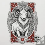Tattoo sketch an aries ram with the “emperor”… – tattoo sketch (№1752908850_0, 19.07.2025 07:07) — tattoovalue.net