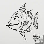 A minimalist tattoo of blinky, the three-eyed… – tattoo sketch (№1752909932_0, 19.07.2025 07:25) — tattoovalue.net