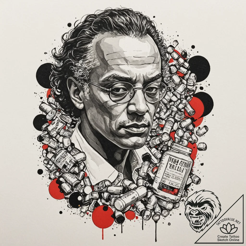 Neo-traditional portrait of morpheus, offerin... - tattoo sketch (№1752911012_0, 19.07.2025 07:43) — tattoovalue.net