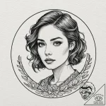 Circle, tattoo line art, muted color palette,… – tattoo sketch (№1752911590_0, 19.07.2025 07:53) — tattoovalue.net