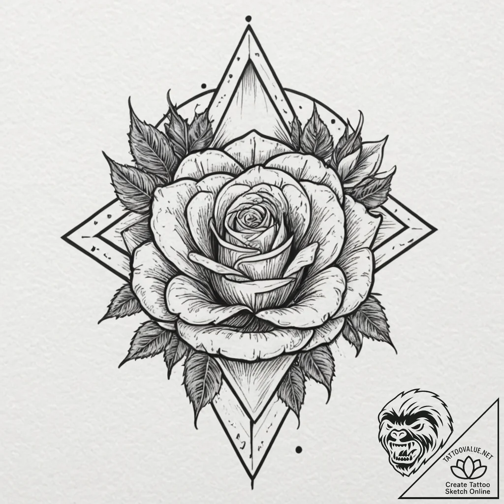Five-pointed star, tattoo line art, on a clea... - tattoo sketch (№1752911673_0, 19.07.2025 07:54) — tattoovalue.net