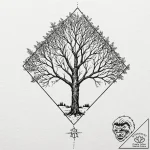 Tattoo sketch ‘skill tree’ with branching lin… – tattoo sketch (№1752913324_0, 19.07.2025 08:22) — tattoovalue.net
