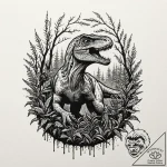 A watercolor sketch of a raptor hiding in the… – tattoo sketch (№1752913490_0, 19.07.2025 08:24) — tattoovalue.net
