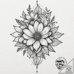 Tattoo design a floral design with a subtle,… – tattoo sketch (№1752913654_0, 19.07.2025 08:27) — tattoovalue.net