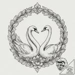Tattoo design: a pair of swans, sacred to lad… – tattoo sketch (№1752913818_0, 19.07.2025 08:30) — tattoovalue.net