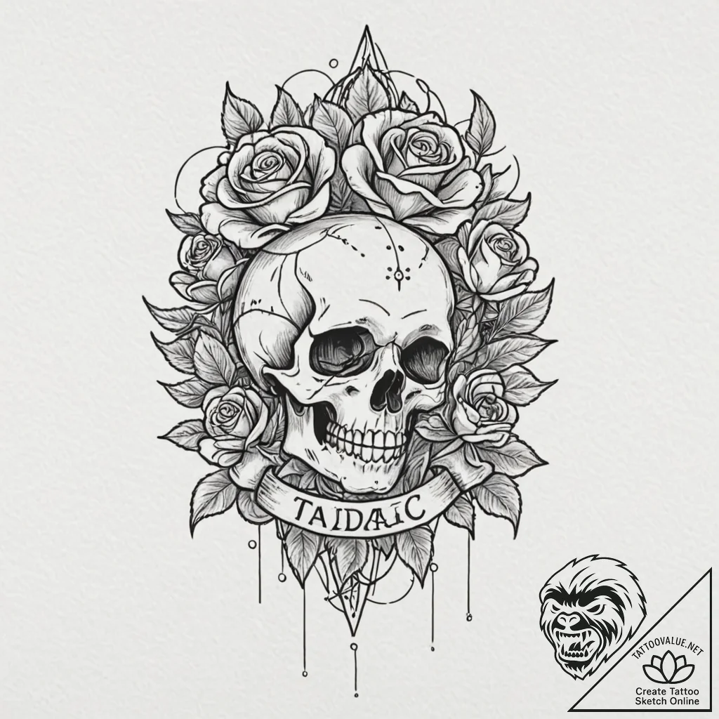 Tattoo sketch a personalized tarot card with... - tattoo sketch (№1752914230_0, 19.07.2025 08:37) — tattoovalue.net
