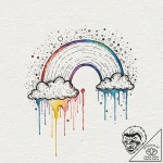 Tattoo sketch a small, stylized rainbow., ink… – tattoo sketch (№1752914645_0, 19.07.2025 08:44) — tattoovalue.net