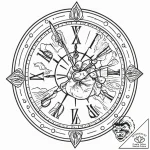 Tattoo design a clock with hands frozen at a… – tattoo sketch (№1752916145_0, 19.07.2025 09:09) — tattoovalue.net