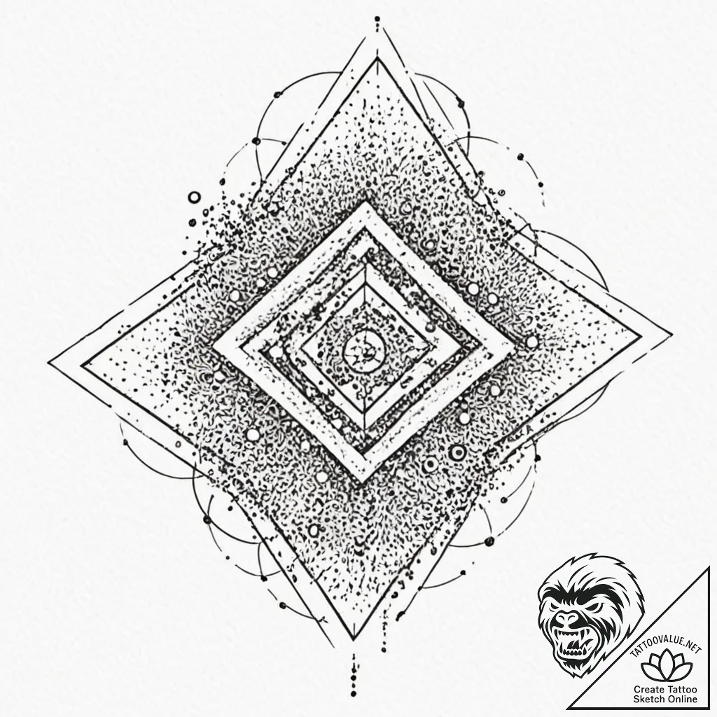Tattoo sketch a hacker's code flowing down a... - tattoo sketch (№1752916890_0, 19.07.2025 09:21) — tattoovalue.net