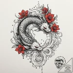 The interior of a vibrant, busy flower shop.,… – tattoo sketch (№1752917054_0, 19.07.2025 09:24) — tattoovalue.net