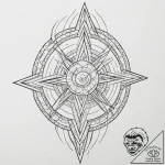Tattoo design a spartan spear piercing throug… – tattoo sketch (№1752917221_0, 19.07.2025 09:27) — tattoovalue.net