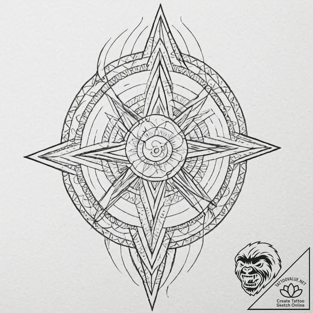 Tattoo design a spartan spear piercing throug... - tattoo sketch (№1752917221_0, 19.07.2025 09:27) — tattoovalue.net