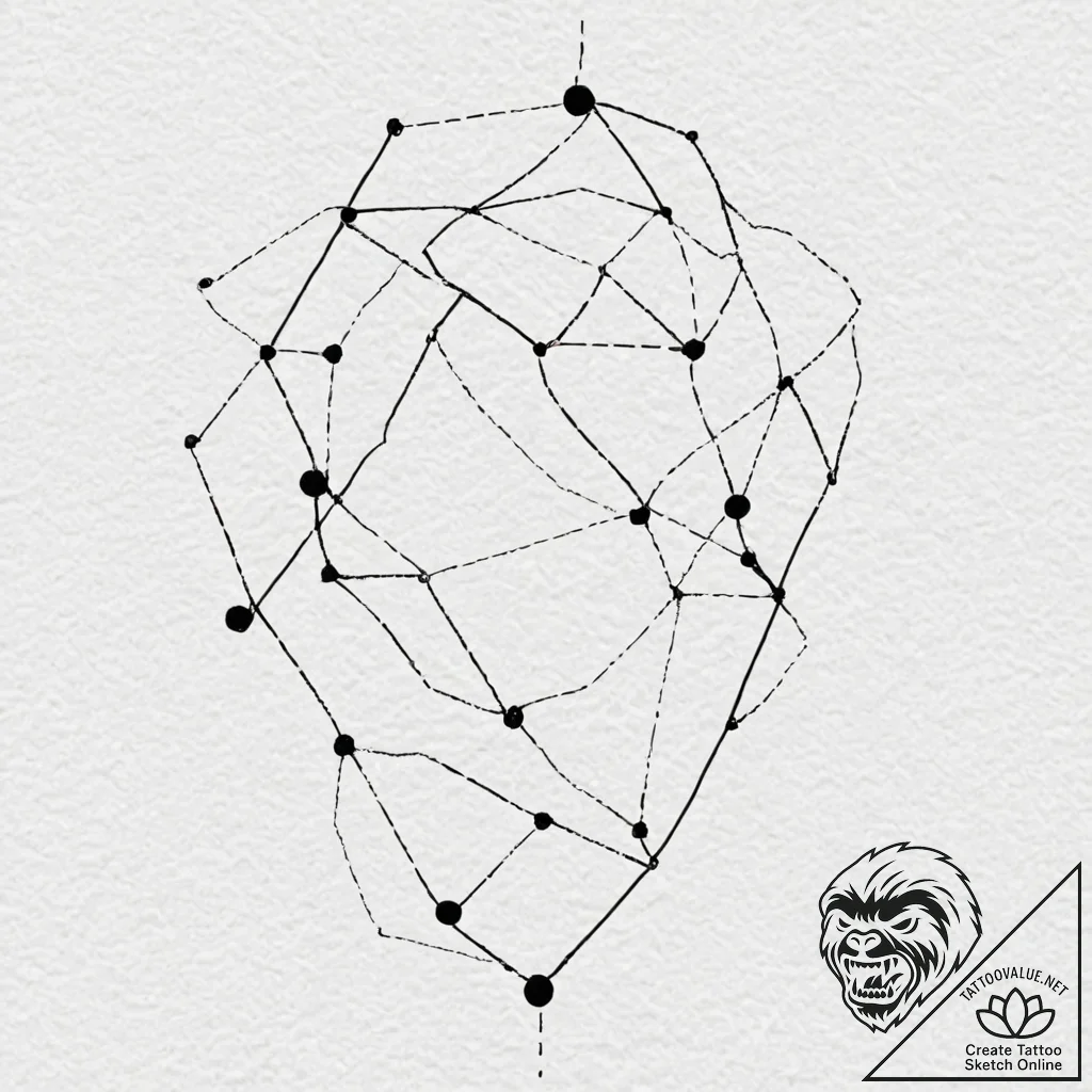 Tattoo sketch a personalized constellation un... - tattoo sketch (№1752917303_0, 19.07.2025 09:28) — tattoovalue.net