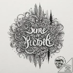 Tattoo sketch a word or phrase forming a subt… – tattoo sketch (№1752917387_0, 19.07.2025 09:29) — tattoovalue.net