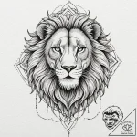 Tattoo sketch a leo lion, its face in intrica… – tattoo sketch (№1752918050_0, 19.07.2025 09:40) — tattoovalue.net