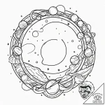 Tattoo design a stylized planet with a subtle… – tattoo sketch (№1752919041_0, 19.07.2025 09:57) — tattoovalue.net