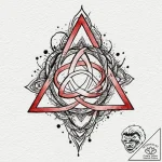 Triquetra, tattoo flash sheet design, waterco… – tattoo sketch (№1752919617_0, 19.07.2025 10:06) — tattoovalue.net
