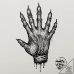 A neo-traditional tattoo of freddy krueger’s… – tattoo sketch (№1752919699_0, 19.07.2025 10:08) — tattoovalue.net