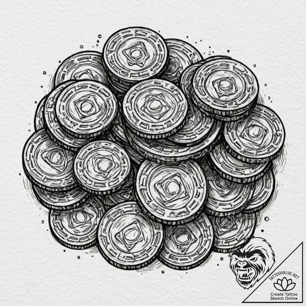 Tattoo design a stack of retro arcade game co... - tattoo sketch (№1752920111_0, 19.07.2025 10:15) — tattoovalue.net