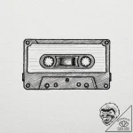 Cassette, artistic tattoo sketch, minimalist… – tattoo sketch (№1752920441_0, 19.07.2025 10:20) — tattoovalue.net