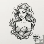A neo-traditional tattoo of ursula from the l… – tattoo sketch (№1752920772_0, 19.07.2025 10:26) — tattoovalue.net