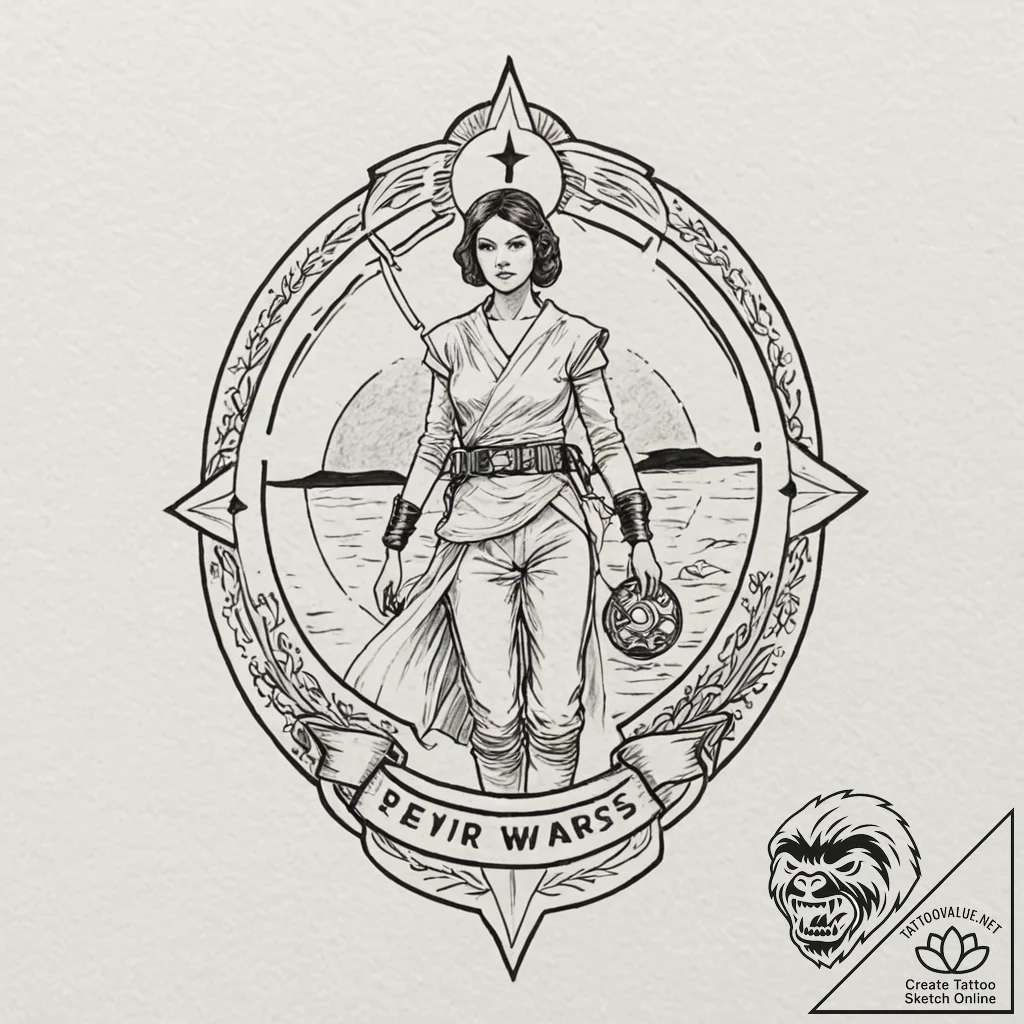 звёздные войны (star wars) - 80 промптов, art... - tattoo sketch (№1752922421_0, 19.07.2025 10:53) — tattoovalue.net