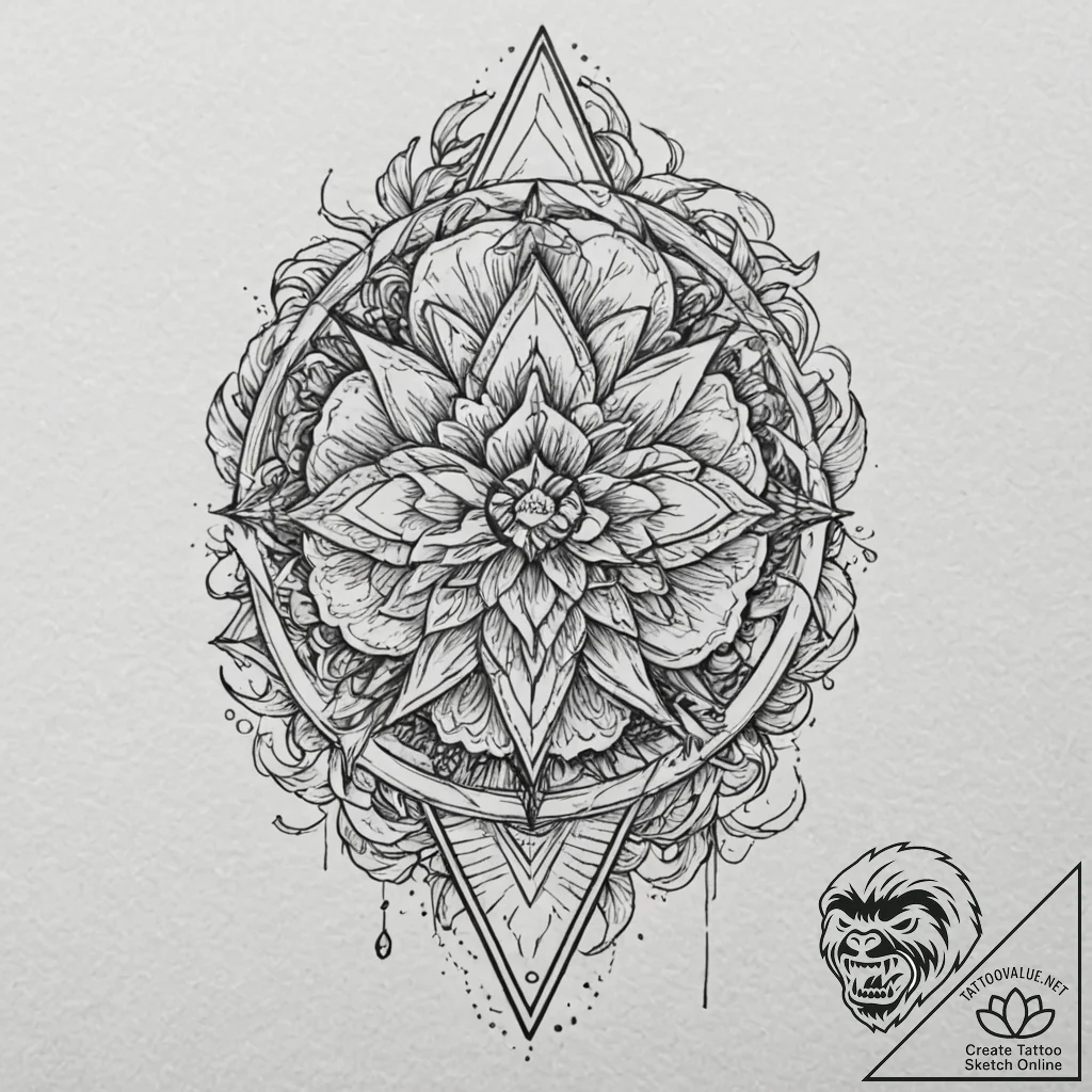 Tattoo design an abstract "respawn" animation... - tattoo sketch (№1752922751_0, 19.07.2025 10:59) — tattoovalue.net