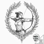 Tattoo sketch a sagittarius archer with a bow… – tattoo sketch (№1752923415_0, 19.07.2025 11:10) — tattoovalue.net