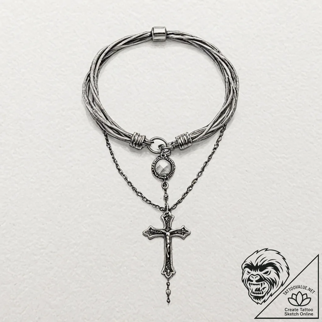Tattoo sketch a fine line jewelry piece (e.g.... - tattoo sketch (№1752924079_0, 19.07.2025 11:21) — tattoovalue.net