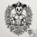 A graphic novel style tattoo of mickey o’neil… – tattoo sketch (№1752924329_0, 19.07.2025 11:25) — tattoovalue.net