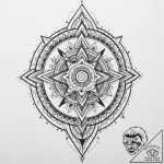 Amulet symbol, tattoo flash sheet design, on… – tattoo sketch (№1752924412_0, 19.07.2025 11:26) — tattoovalue.net