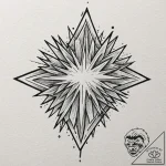 Tattoo design an abstract “light beam” connec… – tattoo sketch (№1752925325_0, 19.07.2025 11:42) — tattoovalue.net