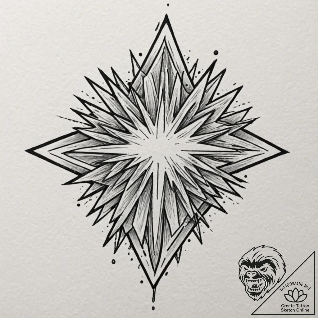 Tattoo design an abstract "light beam" connec... - tattoo sketch (№1752925325_0, 19.07.2025 11:42) — tattoovalue.net