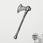 Tattoo sketch a powerful, simple axe head, sy… – tattoo sketch (№1752925409_0, 19.07.2025 11:43) — tattoovalue.net