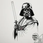 A tattoo flash sheet of lightsabers: luke’s,… – tattoo sketch (№1752926167_0, 19.07.2025 11:56) — tattoovalue.net