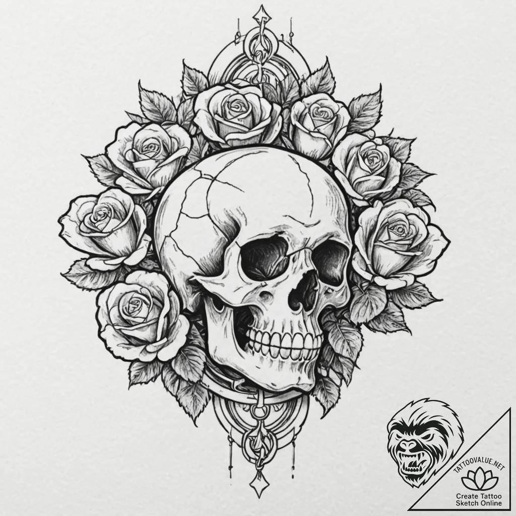 Tattoo sketch a subtle initial with a small,... - tattoo sketch (№1752928082_0, 19.07.2025 12:28) — tattoovalue.net