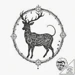 Tattoo design a zodiac animal’s silhouette fo… – tattoo sketch (№1752929844_0, 19.07.2025 12:57) — tattoovalue.net