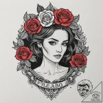 A neo-traditional tattoo of the main characte… – tattoo sketch (№1752930989_0, 19.07.2025 13:16) — tattoovalue.net