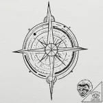Tattoo design a celestial map with a single,… – tattoo sketch (№1752932653_0, 19.07.2025 13:44) — tattoovalue.net