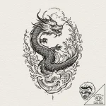 Tattoo design a silhouette of a hand, with a… – tattoo sketch (№1752932736_0, 19.07.2025 13:45) — tattoovalue.net