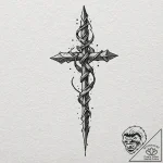 A minimalist tattoo of drax, “invisible”, jus… – tattoo sketch (№1752932901_0, 19.07.2025 13:48) — tattoovalue.net