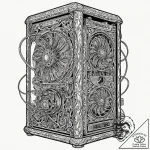 Tattoo sketch a gaming pc tower with glowing… – tattoo sketch (№1752933233_0, 19.07.2025 13:53) — tattoovalue.net