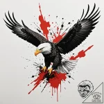 Tattoo design a majestic bald eagle in flight… – tattoo sketch (№1752933826_0, 19.07.2025 14:03) — tattoovalue.net