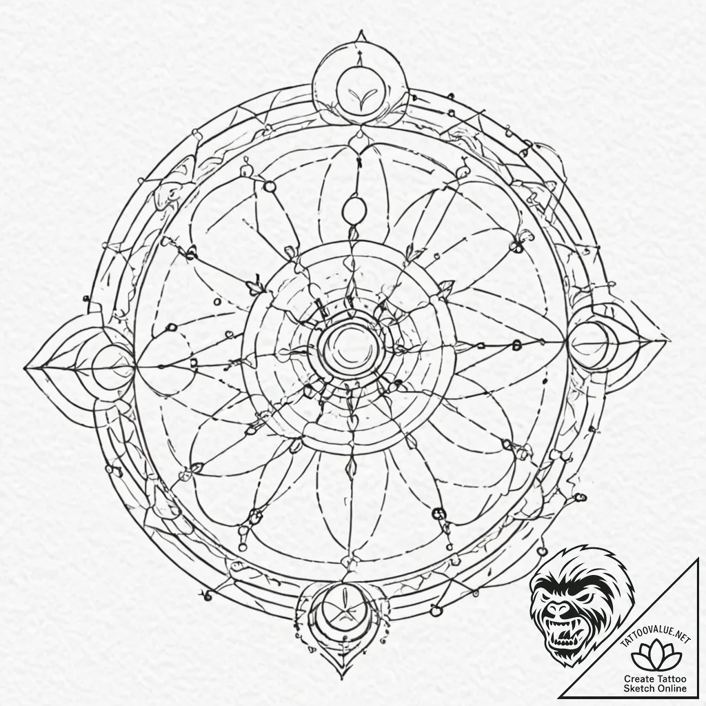 Tattoo sketch a zodiac constellation formed b... - tattoo sketch (№1752934243_0, 19.07.2025 14:10) — tattoovalue.net