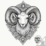 Tattoo sketch an aries ram’s head with a smal… – tattoo sketch (№1752934491_0, 19.07.2025 14:14) — tattoovalue.net