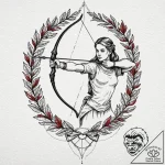 Tattoo sketch a sagittarius archer with a bow… – tattoo sketch (№1752934573_0, 19.07.2025 14:16) — tattoovalue.net