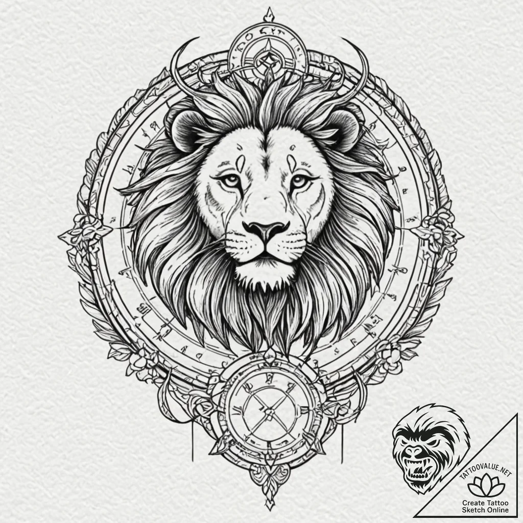 Tattoo design a zodiac animal depicted as a s... - tattoo sketch (№1752935650_0, 19.07.2025 14:34) — tattoovalue.net