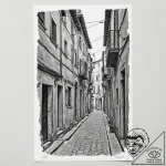 A quiet, forgotten alleyway in naples, italy,… – tattoo sketch (№1752936067_0, 19.07.2025 14:41) — tattoovalue.net